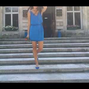 Zara Blue Silk Dress